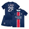 Virallinen Fanipaita + Shortsit Paris Saint-Germain Carlos Soler 28 Kotipelipaita 2024-25 - Lasten